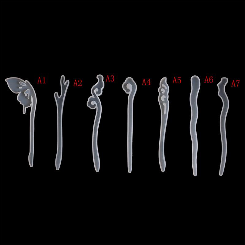Silicone Hairpin Mold Making Hair Stick Mould Jewelry Resin Diy Craft
