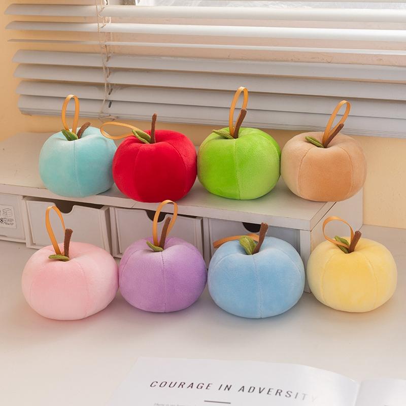 Zarte Süße Mini Apfel Plüschtiere Gefüllte Bunte Lebensechte Äpfel Hübsche Hängende Obstspielzeuge Schöne Weihnachtsbaum Dekoration