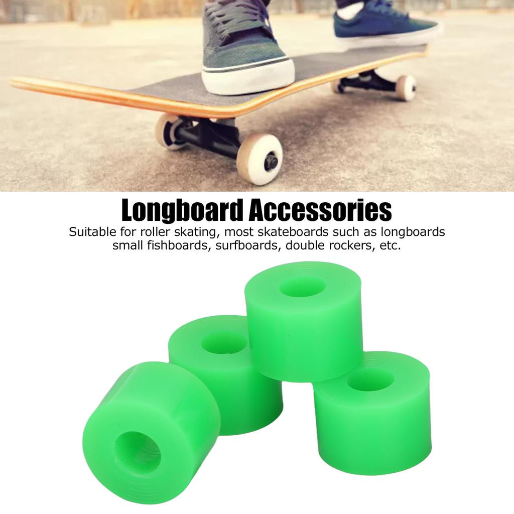 4pcs Skating Board Shock Absorbers Corrosion Resistant Longboard Truck Replacement Bushings