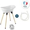 Kit vasca VASCO Bianco Mughetto : vasca da bagno + piedini + tubo di scarico -