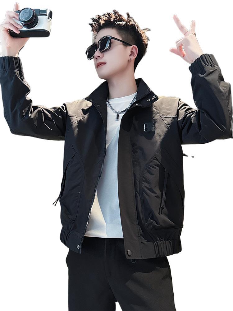 Men's Casual Jacket Spring and Autumn 2025 Design Sense New Trendy Brand Ruffian Handsome Men's Clothing Thin Autumn Jacket Men's