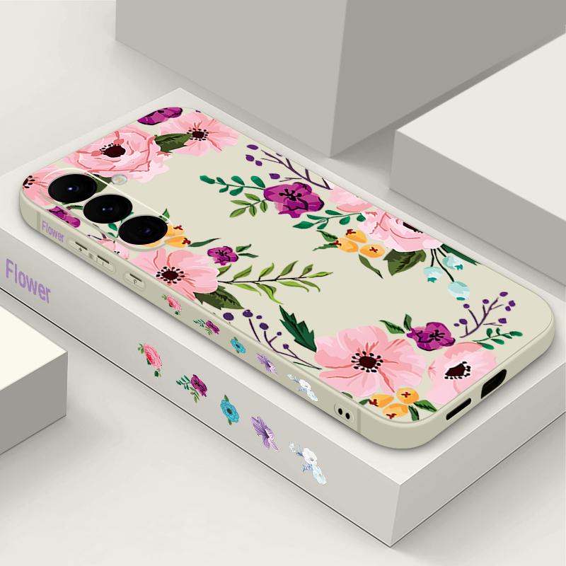 

Чехол из мягкого ТПУ с принтом пионов для Samsung Galaxy S25 S22 S23 S24 Ultra S24 FE A56 A55 A53 A54 A35 A15 A16 A36 5G Galaxy S23+