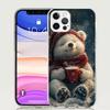 Animal Brown Cute Bear Phone Case For iPhone 17 Air 16 15 Plus 11 14 Pro Max 13 Mini 12 7 8 + SE Pattern Art Customized Cover 17