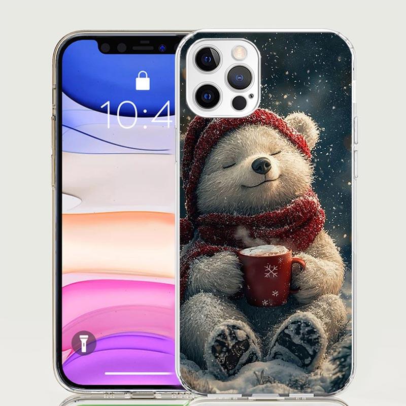 

Animal Brown Cute Bear Phone Case For iPhone 17 Air 16 15 Plus 11 14 Pro Max 13 Mini 12 7 8 + SE Pattern Art Customized Cover 17 iPhone 16