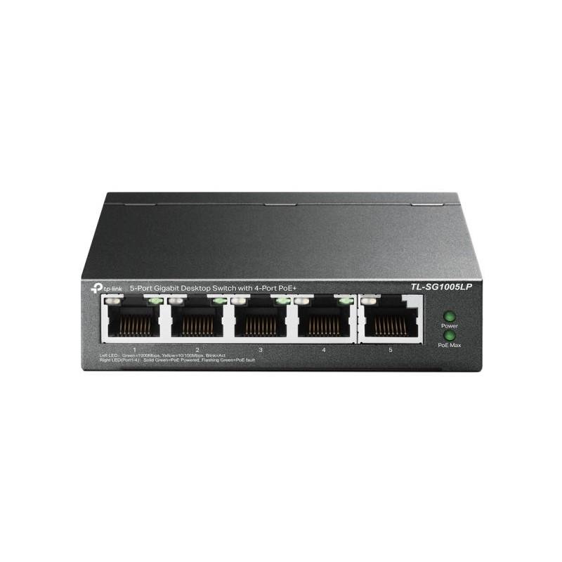 TP-Link - SWITCH TP-LINK 5-PORT GIGABIT DESKTOP SWITCH WITH 4-PORT POE+