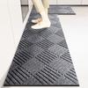 Thin Rubber Door Mats for Indoor Outdoor Anti Slip Entrance Doormat Embossed Waterproof Kitchen Carpet Rugs Hallway Floor Mats