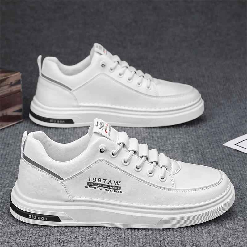 Fashion New Mens Board Shoes True Super Soft Breathable Leather Shoes for Men Thick Soled Luxury Sneakers Men Zapatos De Hombre