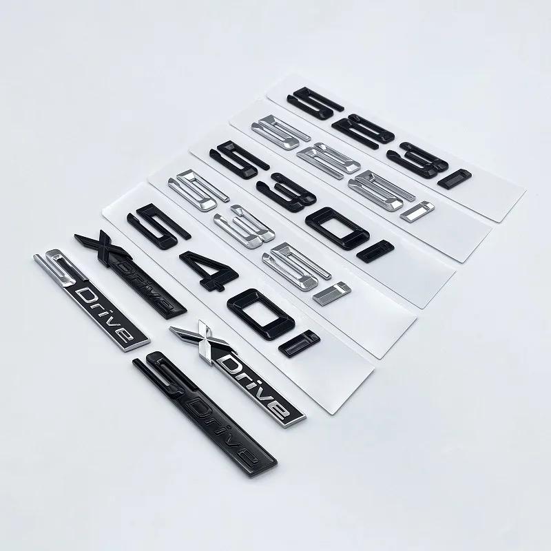 3D ABS Letter 520i 523i 525i 528i 530i 535i 540i Logo Badge Emblem For BMW 5 Series E60 E61 F10 F11 G30 Car Trunk Decal Sticker