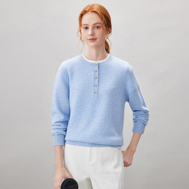 Kemengboka Women's 100% Cashmere Half-Zip Thickened Sweater