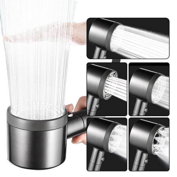 1pc High Pressure Shower Head, Bathroom Powerful Showerhead, 5 Modes Adjustable Shower Nozzle - Multi-Setting Water Flow, Bathroom Accessories