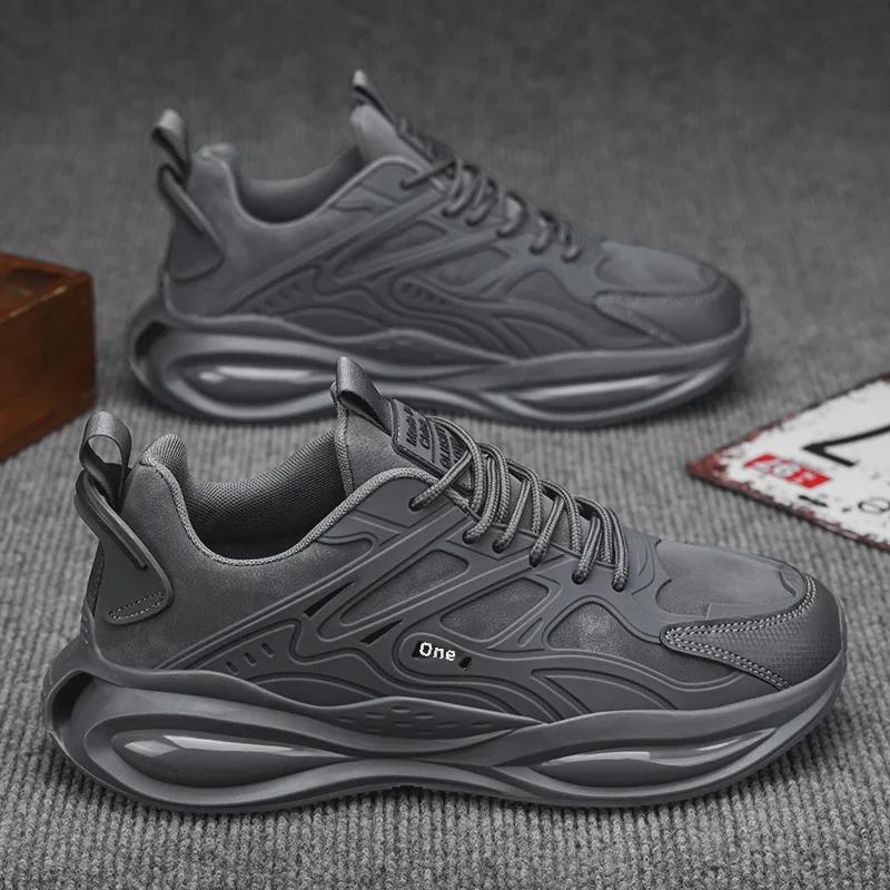 2024 Men's Casual White Lightweight Running Shoes - Trendy, Soft Sole Sports Sneakers