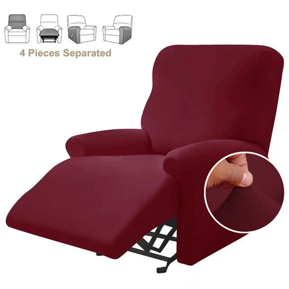 

Minimalist Style Milk Silk Chair Cover, Fully Wrapped Elastic High-End Sofa Cover, Sofa Cover, Single Recliner, Massage Chair бордовий