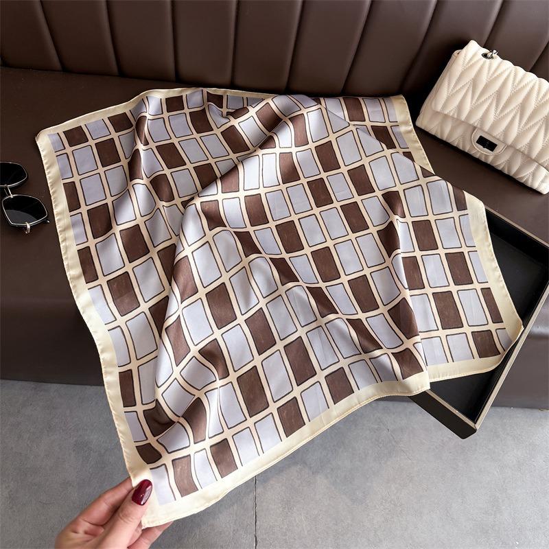 Color Block Plaid Printed Fashion Women S Square Scarf