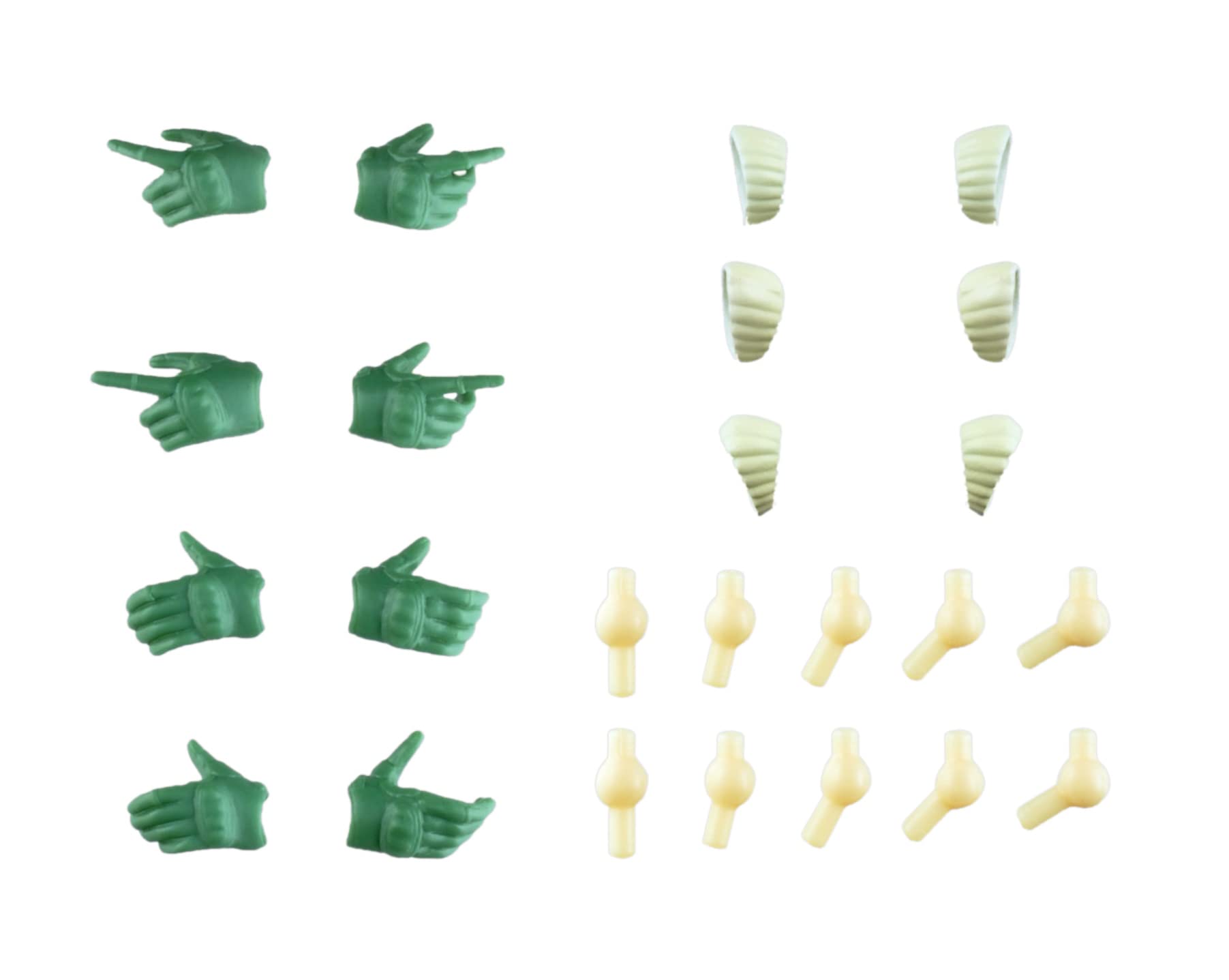 

Little Armory LAOP10 Sousai Shojo Teien Tactical Plastic Model Parts 322962 Gloves, Green, зелёный