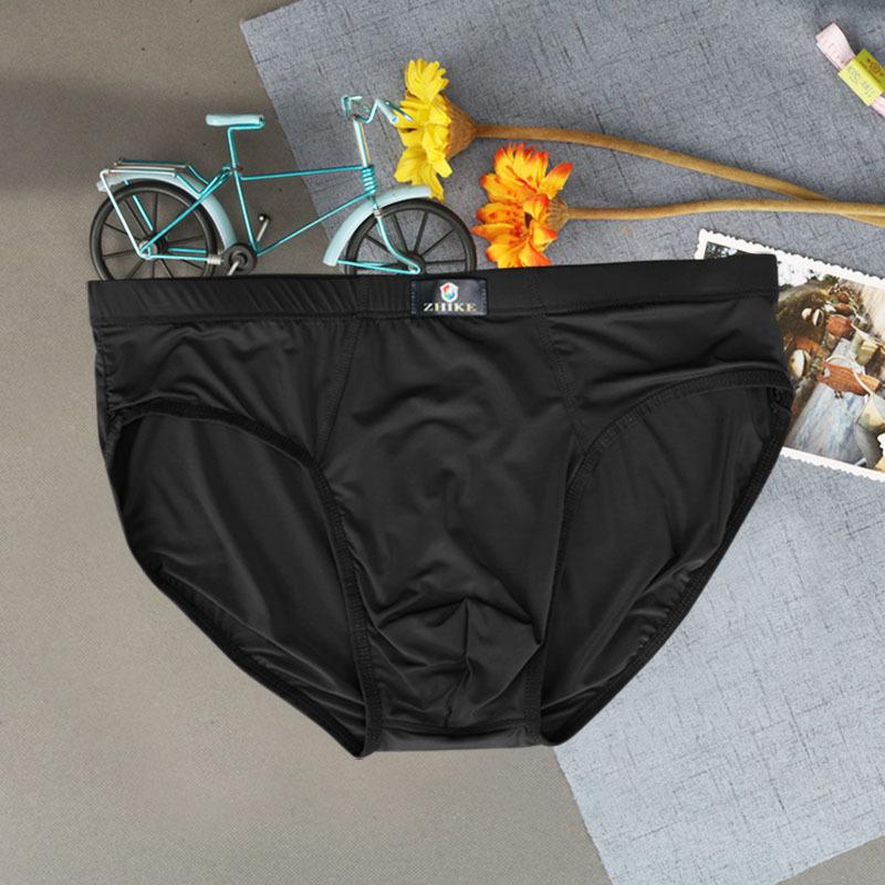 Ice Silk Men's Thin Sexy Breathable Summer Briefs