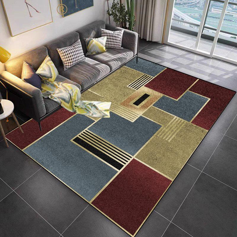 Lattice Design Carpet Living Room Geometric Pattern Decoration Sofa Non-slip Rugs 200x300 Lounge Short Velvet Coffee Tables Mats