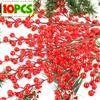 37/63cm Artificial Berry Branch Foam Christmas Decorative Red Berries Branch Xmas Tree Tabletop Vase Wealth Fruit Ornaments