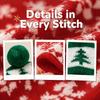 Green Red Pet Dress Up Set Adjustable Pet Knitted Suit  Xmas Pet Costume