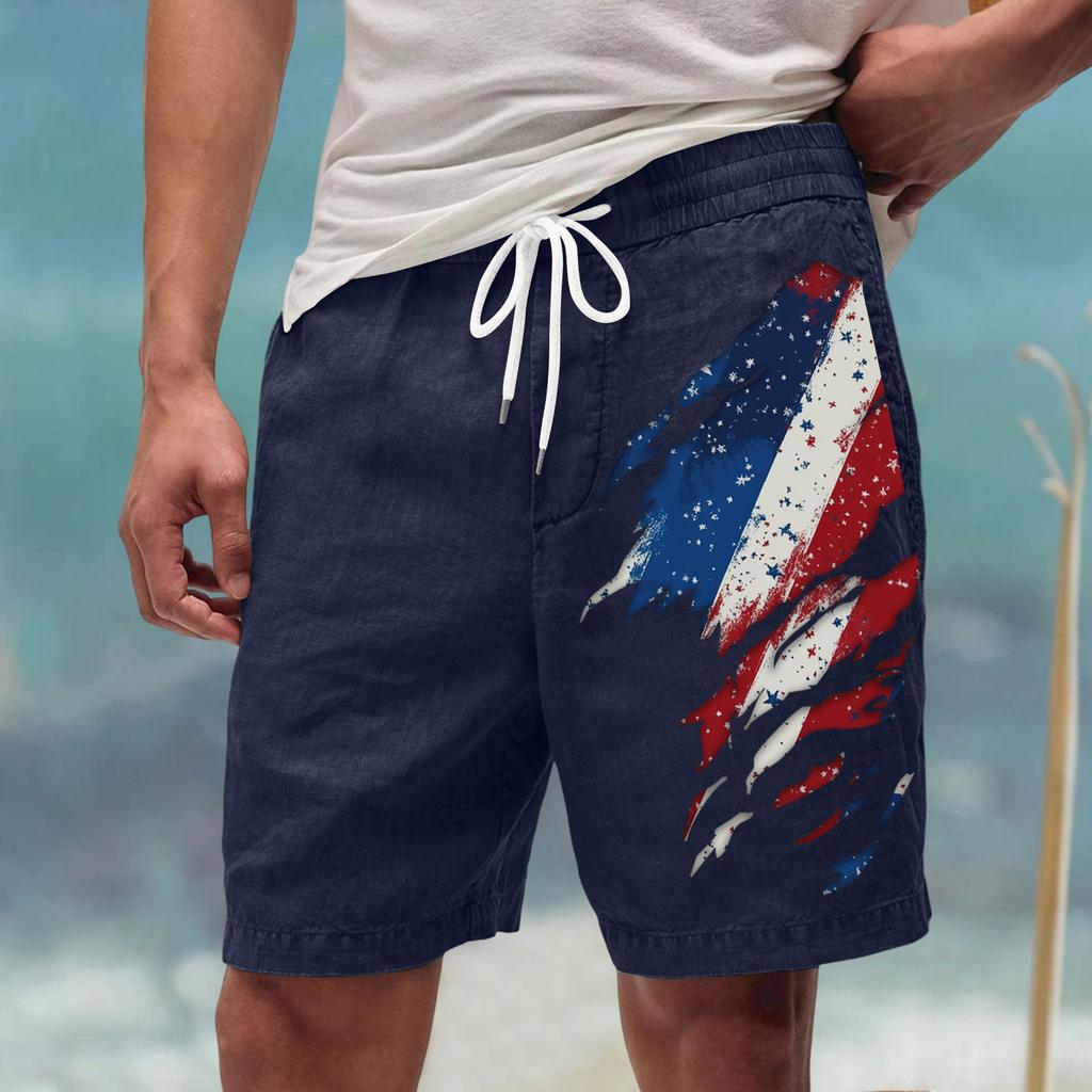 Męskie letnie, duże, swobodne, luźne spodnie sportowe, szorty plażowe