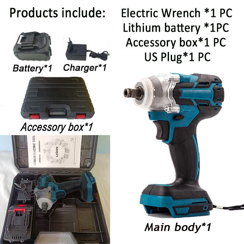 Cordless Impact Wrench Lithium Battery Brushless Wrench Torque Meter Accurately Display The Torque Value Electric Torque Wrench