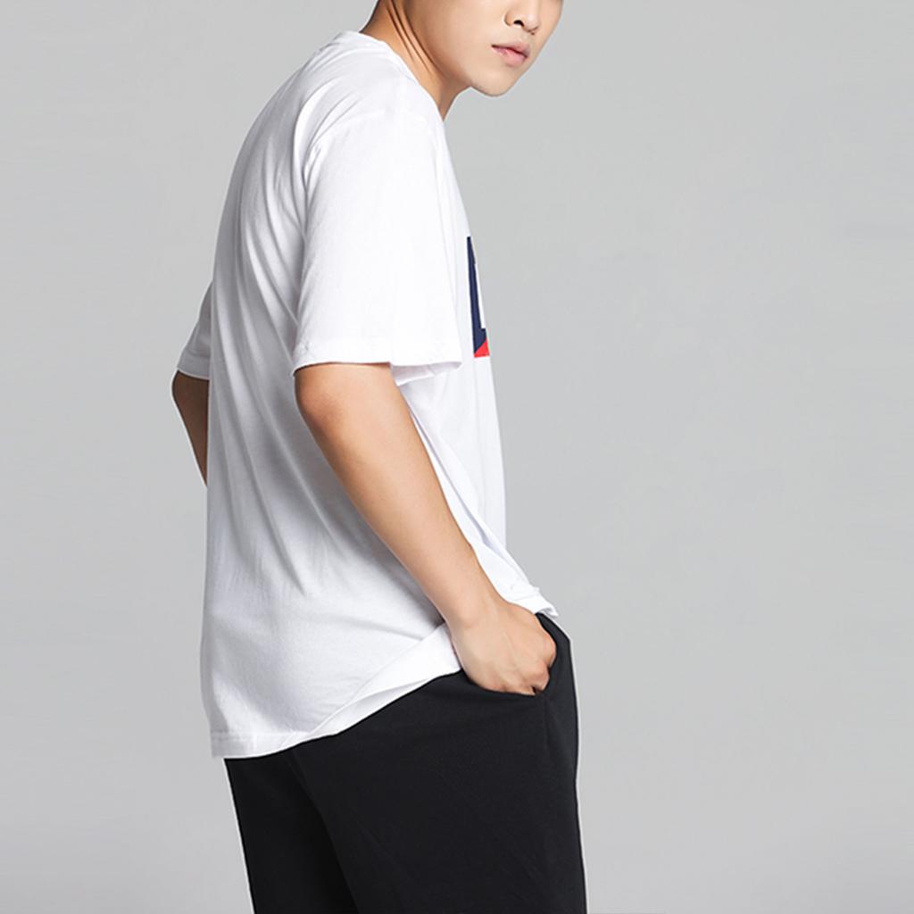 Puma Logo Print Sports Round Neck Short Sleeve T-Shirt Men Tops White 586044-52