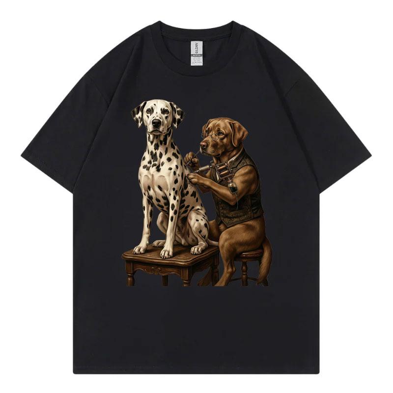 Tattoo Artist Funny Dog Meme Graphic T Shirts Unisex Unisex Fashion Vintage Short Sleeve Tshirts Summer Casual Loose Cotton Tshirt