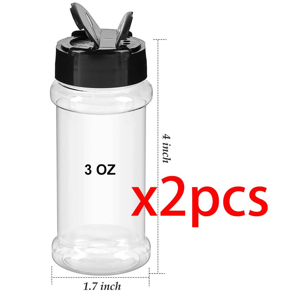 

3oz Spice Bottles Plastic Seasoning Containers,Clear Plastic Spice Jars with Shaker Lids ,Empty for Spice,Herbs,Powders,Glitters
