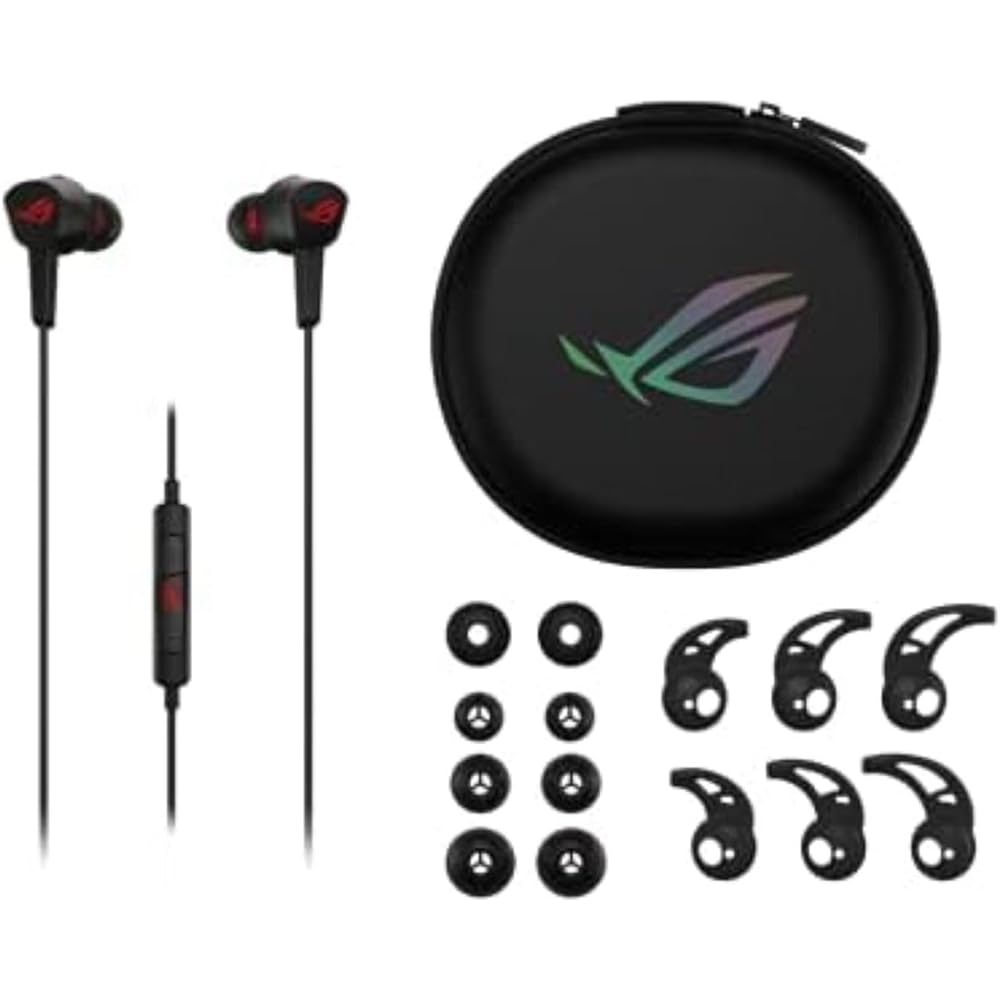 

ASUS ROG Cetra II Core In-Ear Gaming Headphones Liquid Silicone Rubber Inline Microphone 3.5mm Volume Control 18g