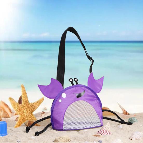 Husă de colectare a scoicilor, pliabilă, respirabilă, vizibilă și impermeabilă, în formă de crab din PVC, pentru depozitarea scoicilor, accesorii în aer liber