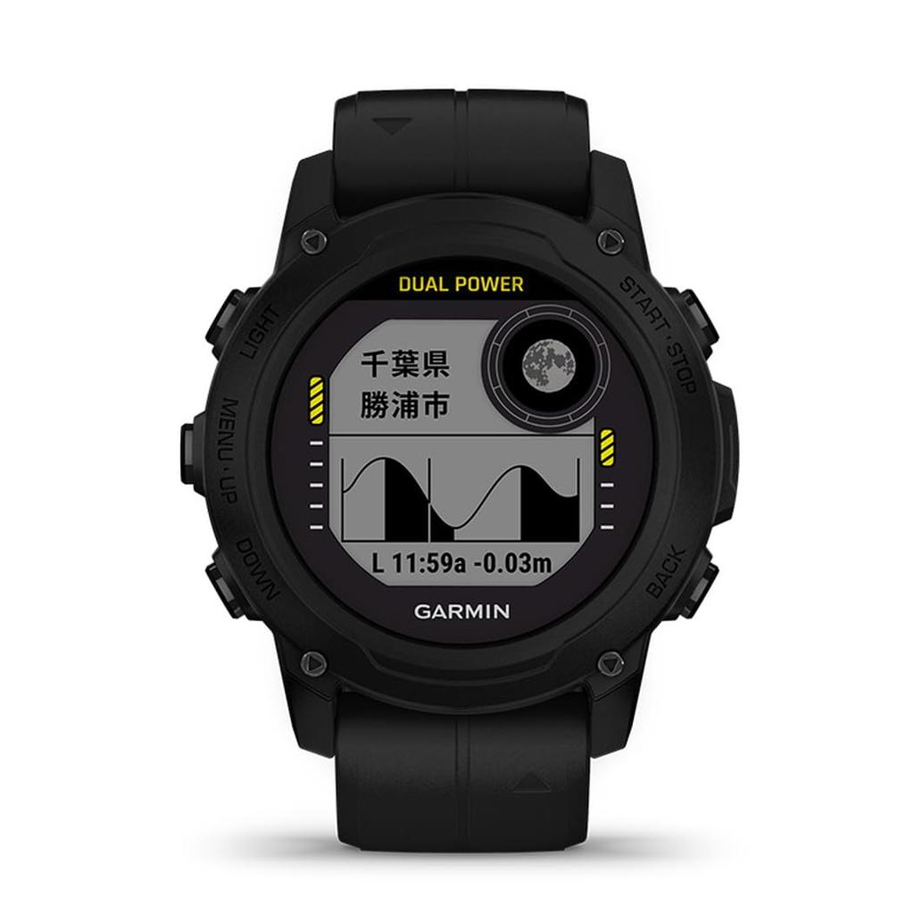 GARMIN Descent G1 Dual Power Dive Computer/Dive Watch, Solar Charging Model, Black [Official Japanese Product] [Snorkeling] [Diving] [Waterproof]