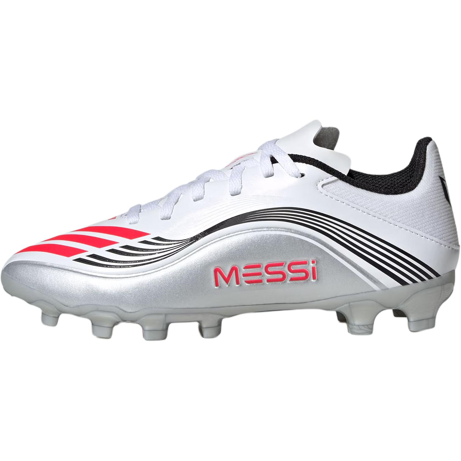 

New Adidas F50 Collection Messi Collection Abrasion Resistant Low Top Kids Soccer Shoes White Red Silver Kids JP7449 38