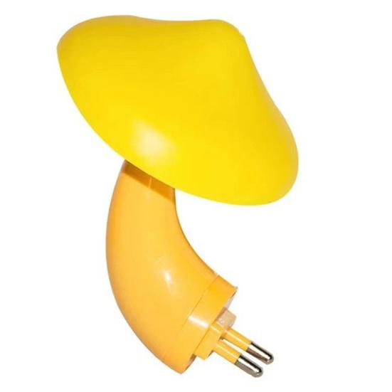 Nachtlampje Paddenstoelvorm Stekker in de Muur Decoratielamp met Warm LED Nachtlicht voor Kinderkamer Slaapkamer Badkamer