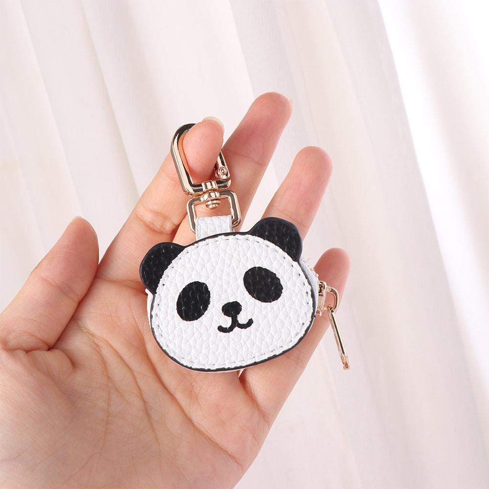 Cute Panda Keychain Zipper Money Bag Keychain Creative Earphone Bag Mini Storage Bag