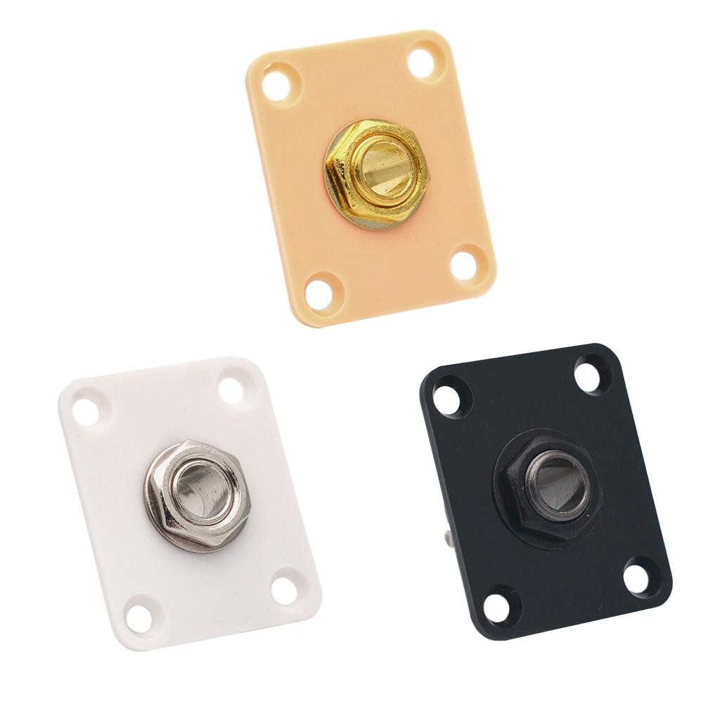 Plastic Rectangular LP Guitar Output Jack Plate Electric Socket for Guitar Parts and Custom Projects