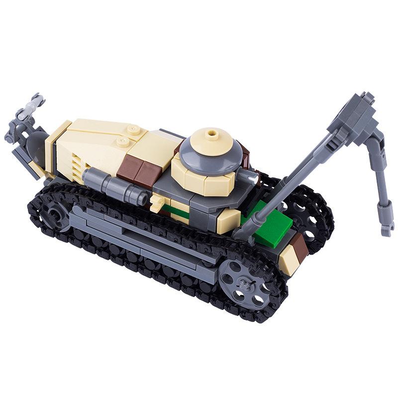 Compatible Military Tank Series Assembled Model Boys Educational Light Children'S Building Block Toy Gift
