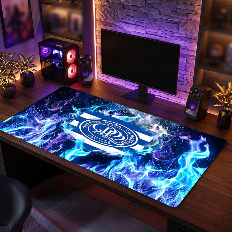 Queens Park Rangers Football Print Large Mouse Pad, Anti-Slip Extended Gaming Desk Mat for Office Home