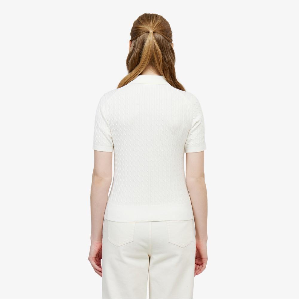 Lacoste Women's Cable Sweater Polo Shirt PF607E-56G70V