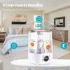 Humidificateur - Blanc - 4L - Silencieux - 3 modes de brouillard - Minuterie Auto Off