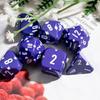 Cusdie Dado Quadrifoglio Portafortuna DND Dadi Lisci in Resina D4 D6 D8 D10 D% D12 D20 Set di Dadi Poliedrici Quadrifoglio per Giochi da Tavolo di Ruolo D&D