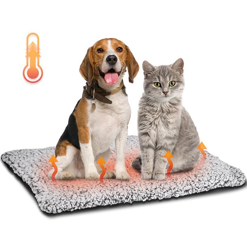 Self-Warming Pet Pad Blanket, Electric-Free Thermal Bed Mat, Anti-Slip for Cats Dogs Winter Warmth Mat Heat Reflecting Core Pad