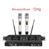 KTV High-end U-band Infrared Wireless Dual Microphone Lavalier Headset for Conferences.