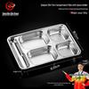 304 Stainless Steel Divided Lunch Tray