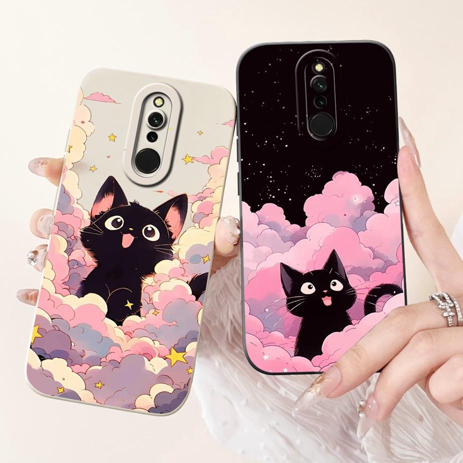 For Xiaomi Redmi 8 Case Redmi8A Cute Happy Cat Cartoon Cover Shockproof Soft TPU Phone Case For Xiaomi Redmi 8A 8 Redmi8 A Shell