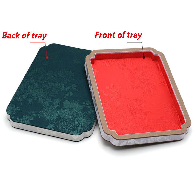 Ancient Style Jewelry Display Tray Counter Jade Storage Display Viewing Trays Forged Cloth Necklace Bracelet Organizer Plate