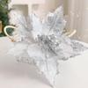 Hanging Artificial Glitter Christmas Flower Sequins Christmas Tree Ornaments  Wedding Party Decor