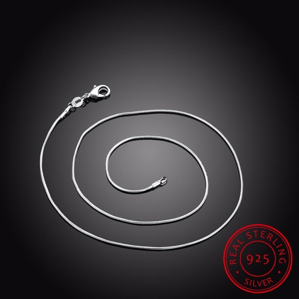 

Новые поступления 925 стерлингового серебра 16-24 дюйма змеиные цепи ожерелья кулон для женщин мода стерлинговое серебро - ювелирные изделия 40cm