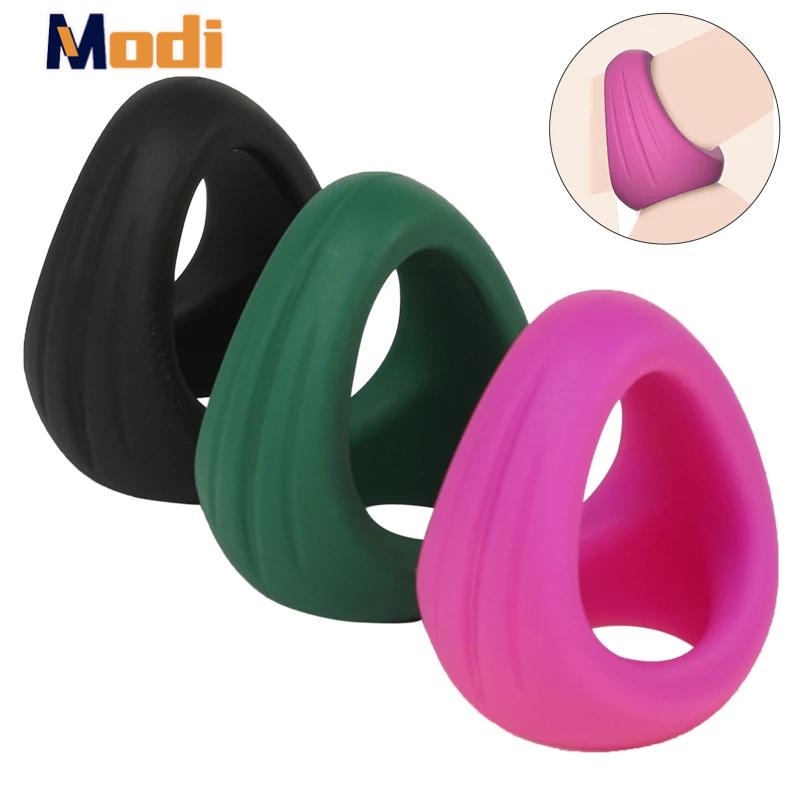 Dreieckiger Penisring Hahnring Männliche Hodensack-Fesselung Ball-Dehner Verzögerte Ejakulation Sexspielzeug für Männer