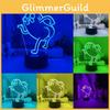 Adventure Jake Time The Dog Bend Over Figure 3d Night Light Acrylic Base Panel