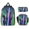 Cartoon Printing Casual Shoulder Bag Junior High School Students Large Capacity Backpacks