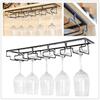 European Style Wrought Iron Hanging Wine Glass Rack for Home Cabinets
